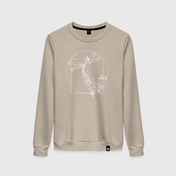 Женский свитшот Витрувианский баскетболист