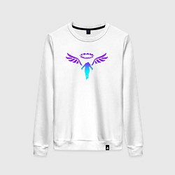 Свитшот хлопковый женский WALHALLA TEAM NEON LOGO ТОКИЙСКИЕ МСТИТЕЛИ, цвет: белый