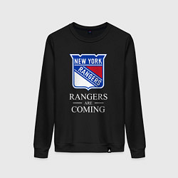 Свитшот хлопковый женский Rangers are coming, Нью Йорк Рейнджерс, New York R, цвет: черный