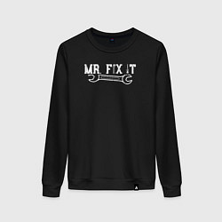 Свитшот хлопковый женский Mr FIX IT, цвет: черный