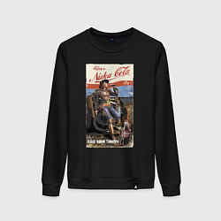 Свитшот хлопковый женский Nuka Cola - raid your first!, цвет: черный