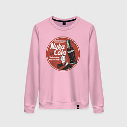 Свитшот хлопковый женский Nuka Cola Ice Cold Retro, цвет: светло-розовый