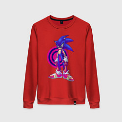 Свитшот хлопковый женский Sonic Exe Video game Hedgehog, цвет: красный