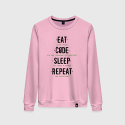 Женский свитшот EAT CODE SLEEP REPEAT