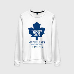 Свитшот хлопковый женский Toronto Maple Leafs are coming Торонто Мейпл Лифс, цвет: белый