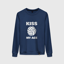 Свитшот хлопковый женский Kiss - My Ace, цвет: тёмно-синий