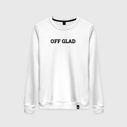 Свитшот хлопковый женский OFF GLAD, цвет: белый