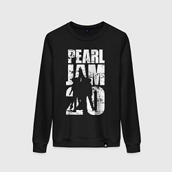 Свитшот хлопковый женский Pearl Jam, группа, цвет: черный