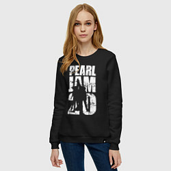 Свитшот хлопковый женский Pearl Jam, группа, цвет: черный — фото 2