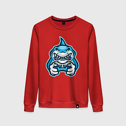 Свитшот хлопковый женский Shark player, цвет: красный