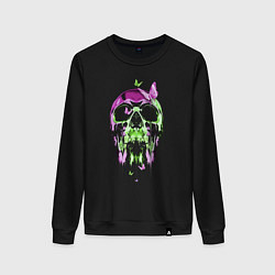 Женский свитшот Skull & Butterfly Neon