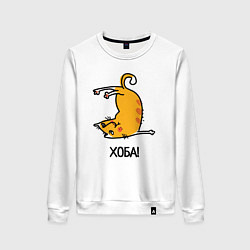Женский свитшот Хоба! Прикольный кот