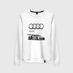 Свитшот хлопковый женский Audi Germany, цвет: белый