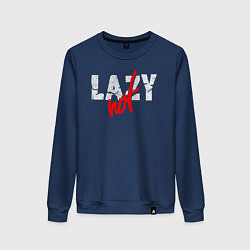 Свитшот хлопковый женский Not Lazy, цвет: тёмно-синий