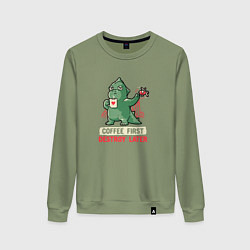 Женский свитшот Coffee First Destroy Later