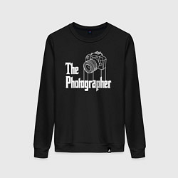 Свитшот хлопковый женский The Photographer, цвет: черный