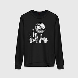 Свитшот хлопковый женский Arctic Monkeys арктик манкис, цвет: черный