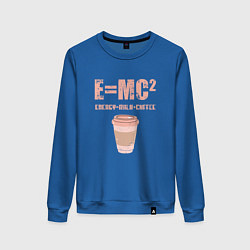 Свитшот хлопковый женский EMC2 КОФЕ, цвет: синий