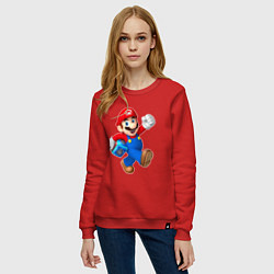 Свитшот хлопковый женский Super Mario Hero!, цвет: красный — фото 2