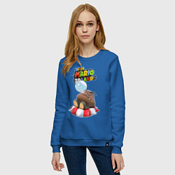 Свитшот хлопковый женский Goomba Super Mario 3D Land, цвет: синий — фото 2