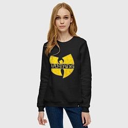 Свитшот хлопковый женский Wu tang logo, цвет: черный — фото 2