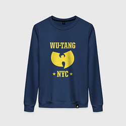 Свитшот хлопковый женский Wu тang NYC, цвет: тёмно-синий