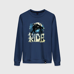 Свитшот хлопковый женский Ride Ski, цвет: тёмно-синий