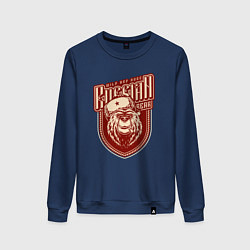 Свитшот хлопковый женский Russia - Медведь, цвет: тёмно-синий