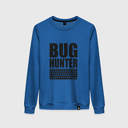 Свитшот хлопковый женский Bug Хантер, цвет: синий