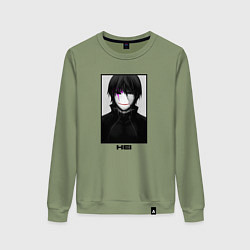 Свитшот хлопковый женский Hei art Темнее тёмного, цвет: авокадо