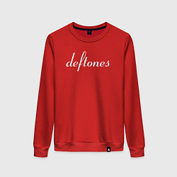 Свитшот хлопковый женский Deftones rock, цвет: красный