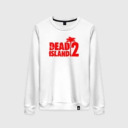 Свитшот хлопковый женский Dead island 2, цвет: белый