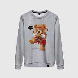 Женский свитшот МИШКА ТАЙСКИЙ БОКС THAI BOXING MUAY THAI