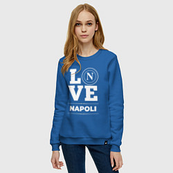 Свитшот хлопковый женский Napoli Love Classic, цвет: синий — фото 2