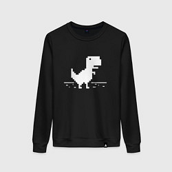 Свитшот хлопковый женский Chrome t-rex, цвет: черный