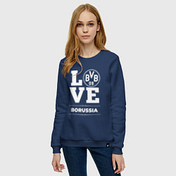 Свитшот хлопковый женский Borussia Love Classic, цвет: тёмно-синий — фото 2