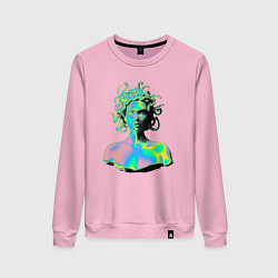 Женский свитшот Gorgon Medusa Vaporwave Neon