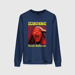 Свитшот хлопковый женский Rock Believer Album, цвет: тёмно-синий