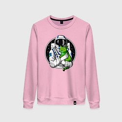 Женский свитшот Космонавт с инопланетным котом