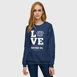 Свитшот хлопковый женский Bayer 04 Love Classic, цвет: тёмно-синий — фото 2