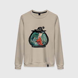 Свитшот хлопковый женский Хорнет и ткачи, цвет: миндальный