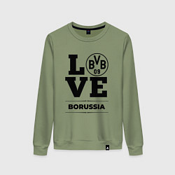 Свитшот хлопковый женский Borussia Love Классика, цвет: авокадо