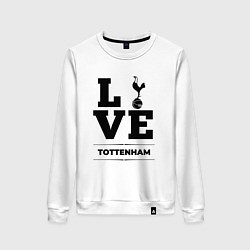 Свитшот хлопковый женский Tottenham Love Классика, цвет: белый