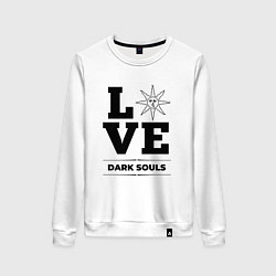Свитшот хлопковый женский Dark Souls Love Classic, цвет: белый