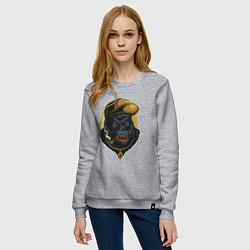 Свитшот хлопковый женский Hip-hop Gorilla, цвет: меланж — фото 2