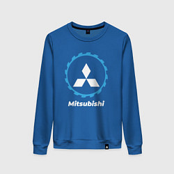 Свитшот хлопковый женский Mitsubishi в стиле Top Gear, цвет: синий