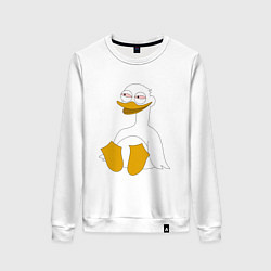 Женский свитшот Два весёлых гуся БЕЛЫЙ