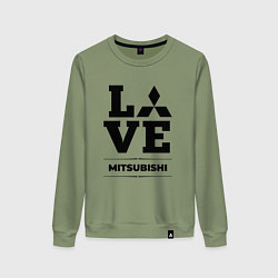 Свитшот хлопковый женский Mitsubishi Love Classic, цвет: авокадо