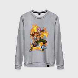 Женский свитшот Нацу Драгнил и Хеппи