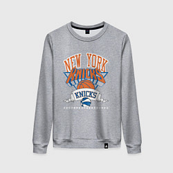 Свитшот хлопковый женский NEW YORK KNIKS NBA, цвет: меланж